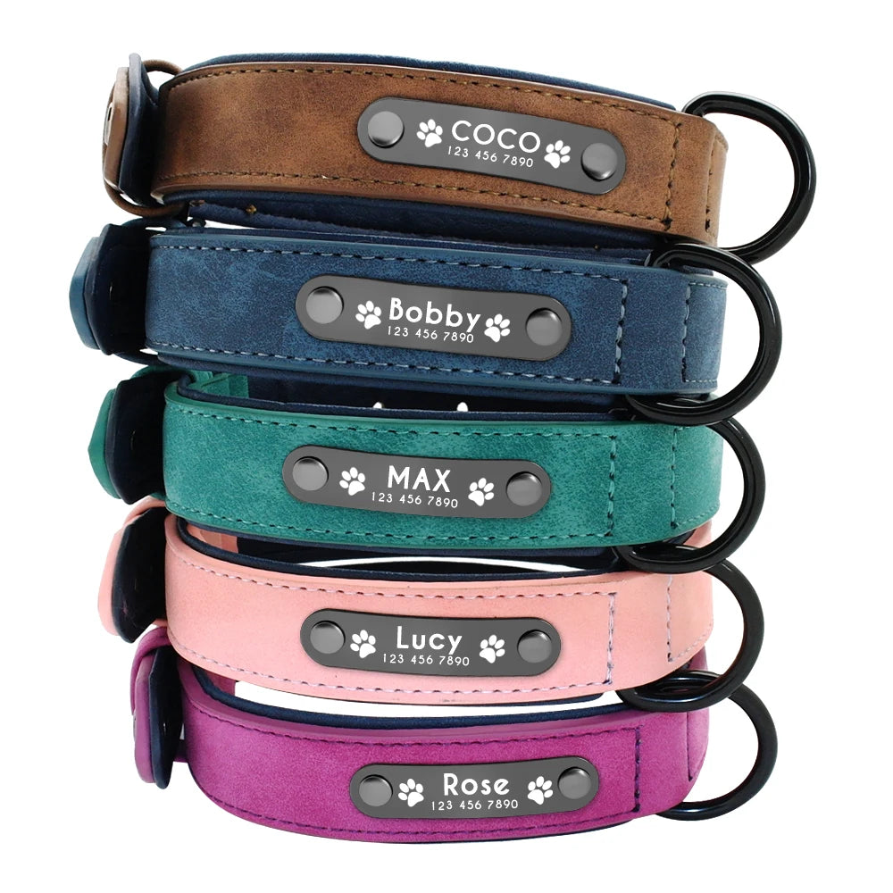 Personalized Custom Leather Dog Collars.